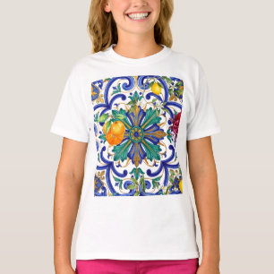 Mediterraan Mosaic limoenfruit T-shirt