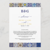 Mediterraan Portugees Tegels Huwelijksreis Programma (Voorkant)