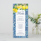 Mediterraan Tegel en Citroenen Menu (Staand voorkant)