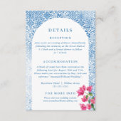 Mediterraan tegelpatroon Details Envelopkaart Informatiekaartje (Voorkant)