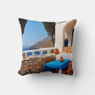Mediterraan Terras Uitzicht Kussen