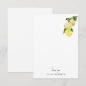 Mediterraan Toscaanse citroen douche Blank Dank u Bedankkaart (Voorkant / Achterkant)