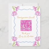 Mediterraan Tropisch Honeymoon Fonds QR Code Kaart (Voorkant)