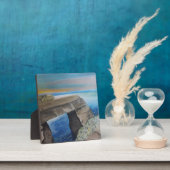 Mediterraan uitzicht Tabletop Plaque met Easel Fotoplaat (Insitu)