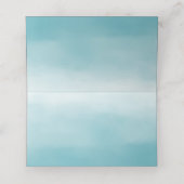 Mediterraan Zee Blauw Ombre Tafelnummers (Binnenkant ongevouwen)