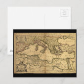 Mediterraan Zee verdeeld in hoofddeel Briefkaart (Voorkant / Achterkant)