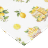 Mediterraan zomer citroenpatroon tafelkleed (Gekanteld)