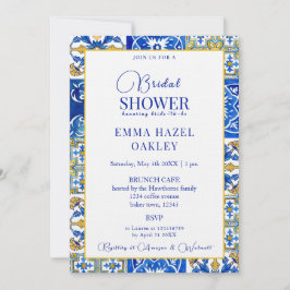 Mediterraan zomer modern tegel Vrijgezellenfeest Kaart