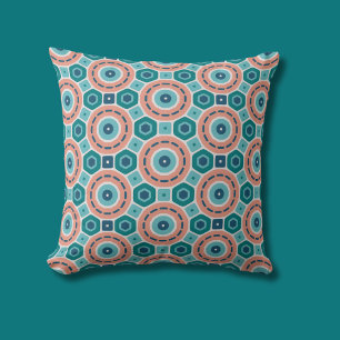 Mediterraan Zomer Vibes geometrisch patroon Kussen