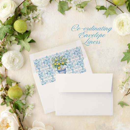 Mediterraans Bestemming Bruiloft Save the Date Kaart