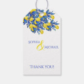 Mediterraans-citroenen-Italiaanse bruiloft Dank u- Cadeaulabel (Achterkant)