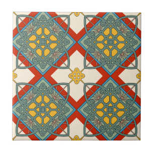 Mediterraans Vintage Sierlijk Geometrisch  Tegeltje