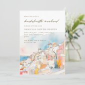 Mediterraans vrijgezellenweekend QR-code Kaart (Staand voorkant)