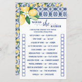 Mediterraans wil ze liever douchen spel Kaart (Voorkant / Achterkant)