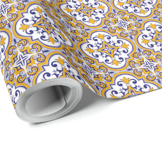 Mediterraanse tegel elegante Boho Cadeaupapier