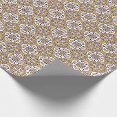 Mediterraanse tegel elegante Boho Cadeaupapier (Hoek)