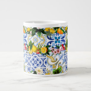 Mediterraanse tegels, majolica, Siciliaanse stijl Extra Grote Beker
