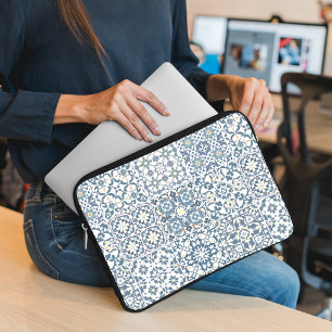 Mediterraanse tegels, Marokkaans, Majolica, Azulej Laptop Sleeve