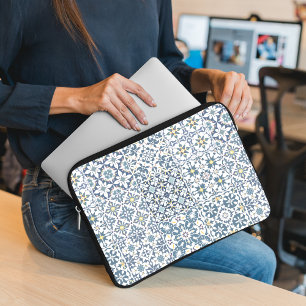Mediterraanse tegels, Marokkaans, Majolica, Azulej Laptop Sleeve