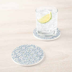 Mediterraanse tegels, Marokkaans, Majolica, Azulej Zandsteen Onderzetter