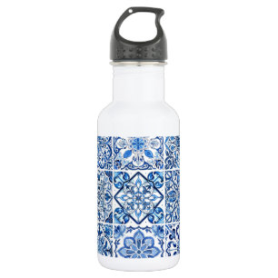 Mediterraanse tegels, Portugees, Azulejo, Majolica Waterfles