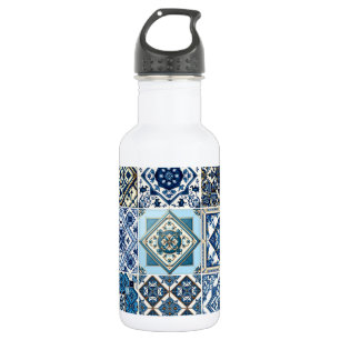 Mediterraanse tegels, Portugees, Azulejo, Majolica Waterfles