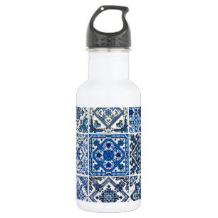 Mediterraanse tegels, Portugees, Azulejo, Majolica Waterfles