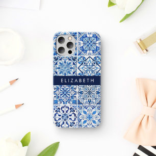 Mediterraanse Tegels, Portugees, Azulejo, Uw Naam iPhone 16 Hoesje