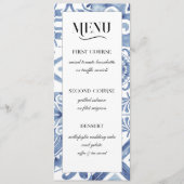 Mediterrane Blauwe Tegel Menu (Voorkant)