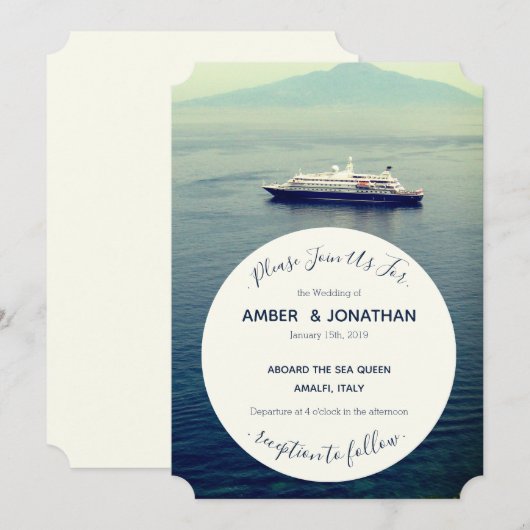 Mediterrane boot thema bruiloft uitnodigingen (Voorkant / Achterkant)