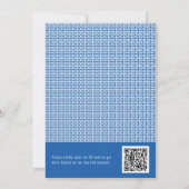 Mediterrane Bougainvillea Griekse QR-code bruiloft Kaart (Achterkant)