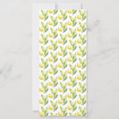 Mediterrane citroen botanische bruiloft Menu (Achterkant)