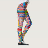 Mediterrane Citroen Dolce Patchwork Tegel Leggings (Rechts)