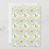 Mediterrane Citroen Tegel Receptie Uitnodiging Kaa (Achterkant)