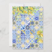 Mediterrane citroen Tegels | VRIJGEZELLENFEEST Kaart (Achterkant)