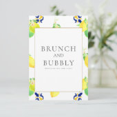 Mediterrane citroen Vrijgezellenfeest Kaart (Staand voorkant)