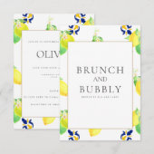 Mediterrane citroen Vrijgezellenfeest Kaart (Voorkant / Achterkant)