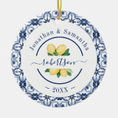 Mediterrane citroenen familie keramisch ornament (Voorkant)