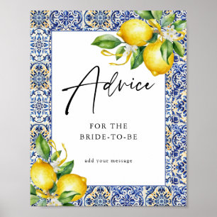 Mediterrane citroenen Vrijgezellenfeest advies tek Poster