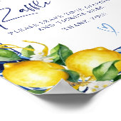 Mediterrane citroenen Vrijgezellenfeest luierkrabb Poster (Hoek)