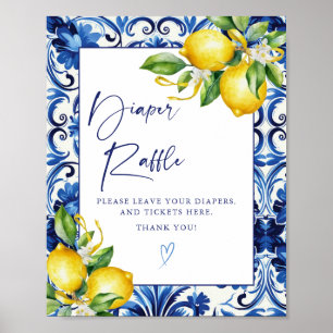Mediterrane citroenen Vrijgezellenfeest luierkrabb Poster