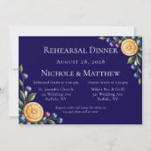 Mediterrane Citrus bruiloft repetitie diner Kaart (Voorkant)