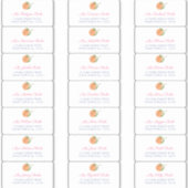 Mediterrane Citrus Pink Guest Envelope Adres Sticker (Voorkant)