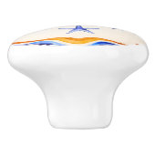 mediterrane dolfijnen keramische knop (Zijkant)