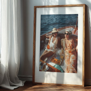  mediterrane glamour Classic boottocht Poster