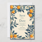 Mediterrane Italië Griekenland Lemon Vibrant Wedde Save The Date (Voorkant)