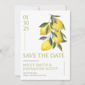 Mediterrane Italië Lemon Wedding Save the Date (Voorkant)