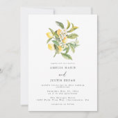Mediterrane Lemon Citrus bruiloft uitnodiging (Voorkant)