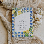 Mediterrane Lemon Citrus bruiloft uitnodiging