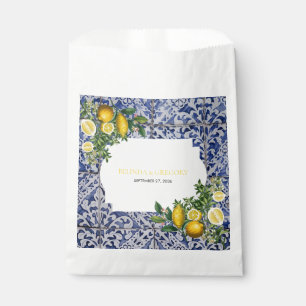 Mediterrane Lemons Portugese Tegels bruiloft Bedankzakje